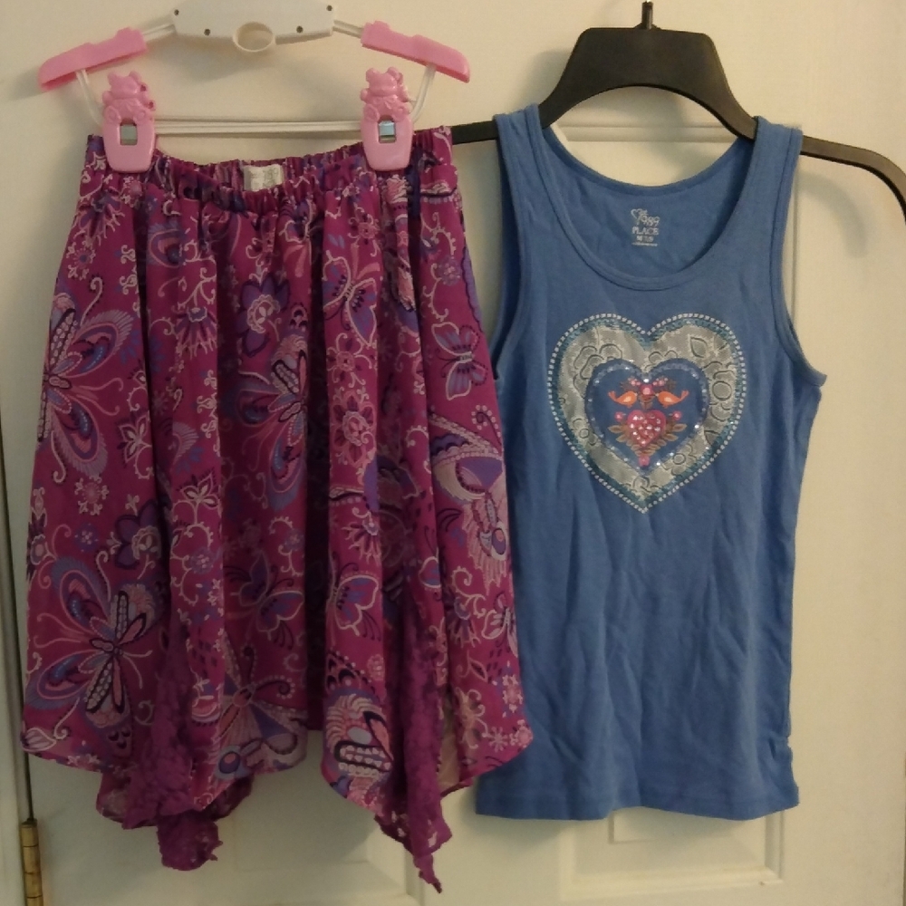 Place Blue Heart Design Tank Top